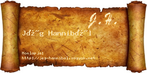 Jég Hannibál névjegykártya